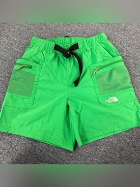 The North Face Men's Class V Pathfinder Belted Shorts in a bright green color